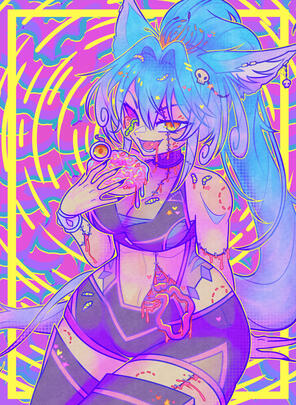Yameian Pastel Gore Commission